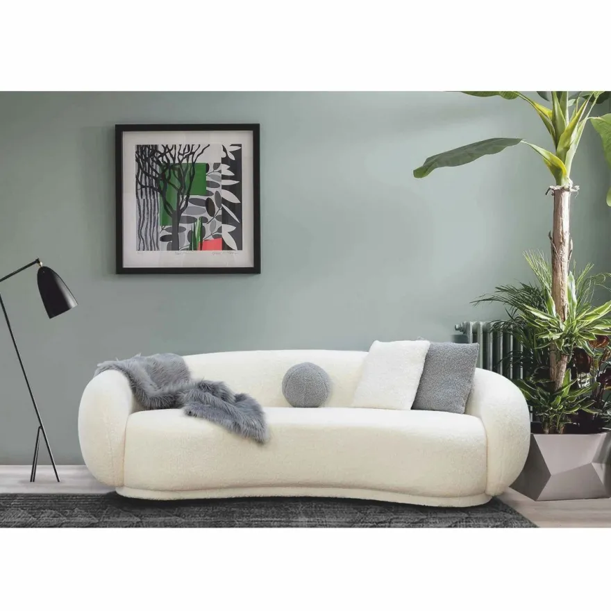 Casa Padrino Luxus Sofa Weiß 230 cm - Wohnzimmer & Hotel Möbel