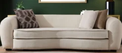 Casa Padrino Luxus Sofa Weiß / Schwarz 250 x 106 x H. 72 cm - Wohnzimmer Sofa - Hotel Sofa - Wohnzimmer Möbel - Wohnzimmer Einrichtung - Hotel Möbel - Luxus Möbel - Luxus Einrichtung