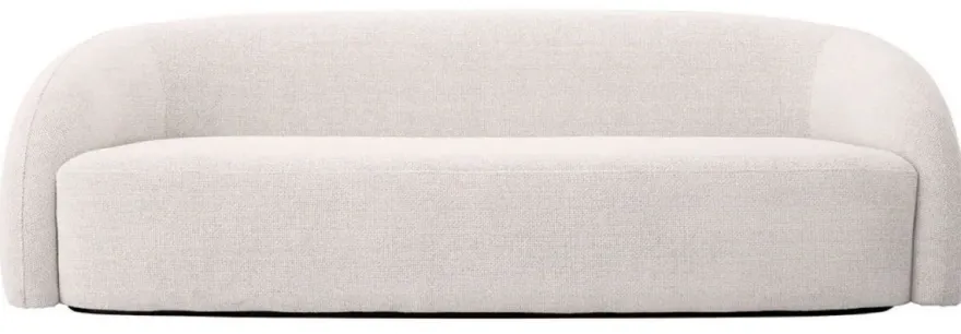 Casa Padrino Luxus Sofa Weiß / Schwarz 220 x 92 x H. 65 cm - Wohnzimmer Sofa - Hotel Sofa - Wohnzimmer Möbel - Hotel Möbel - Luxus Möbel - Luxus Einrichtung