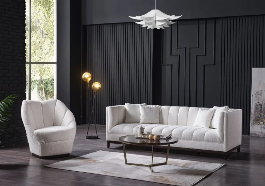 Casa Padrino Luxus Sofa Weiß / Schwarz 240 x 90 x H. 80 cm - Wohnzimmer Sofa - Hotel Sofa - Wohnzimmer Möbel - Hotel Möbel - Luxus Möbel - Luxus Einrichtung