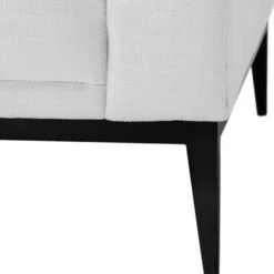 Casa Padrino Luxus Sofa Weiß / Schwarz 240 x 98 x H. 69 cm - Wohnzimmer Sofa mit 4 Kissen - Wohnzimmer Möbel - Luxus Möbel