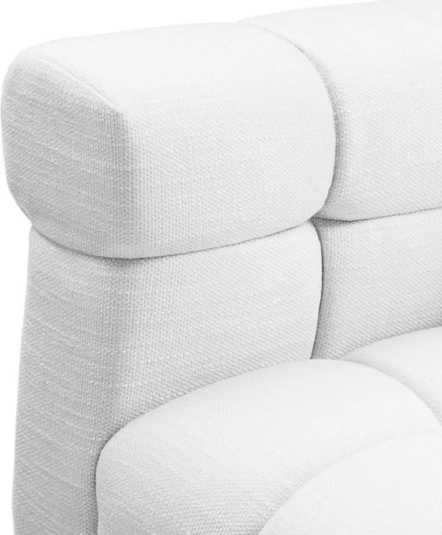 Casa Padrino Luxus Sofa Weiß / Schwarz 240 x 98 x H. 69 cm - Wohnzimmer Sofa mit 4 Kissen - Wohnzimmer Möbel - Luxus Möbel
