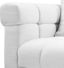 Casa Padrino Luxus Sofa Weiß / Schwarz 240 x 98 x H. 69 cm - Wohnzimmer Sofa mit 4 Kissen - Wohnzimmer Möbel - Luxus Möbel