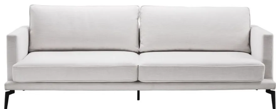 Casa Padrino Luxus Sofa Weiß / Schwarz 230 x 99 x H. 82 cm - Wohnzimmer Sofa - Luxus Wohnzimmer Möbel