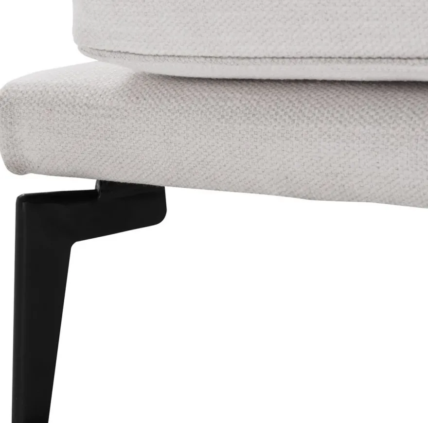 Casa Padrino Luxus Sofa Weiß / Schwarz 230 x 99 x H. 82 cm - Wohnzimmer Sofa - Luxus Wohnzimmer Möbel