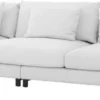 Casa Padrino Luxus Sofa Weiß / Schwarz 320 x 110 x H. 64 cm - Edles Wohnzimmer Sofa mit Kissen - Luxus Möbel - Luxus Qualität