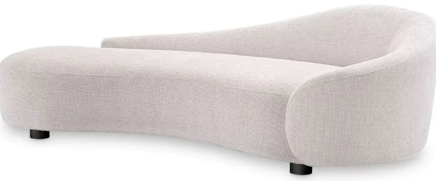 Casa Padrino Luxus Sofa Weiß / Schwarz 230 x 113 x H. 70 cm - Gebogenes Wohnzimmer Sofa - Wohnzimmer Möbel - Wohnzimmer Einrichtung - Luxus Möbel - Luxus Einrichtung - Möbel Luxus