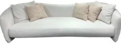Casa Padrino Luxus Sofa Weiß 280 x 98 x H. 90 cm - Wohnzimmer Sofa - Hotel Sofa - Wohnzimmer Möbel - Wohnzimmer Einrichtung - Hotel Möbel - Luxus Möbel - Luxus Einrichtung