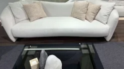 Casa Padrino Luxus Sofa Weiß 280 x 98 x H. 90 cm - Wohnzimmer Sofa - Hotel Sofa - Wohnzimmer Möbel - Wohnzimmer Einrichtung - Hotel Möbel - Luxus Möbel - Luxus Einrichtung