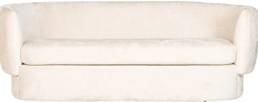Casa Padrino Luxus Sofa Weiß 210 x 85 x H. 73 cm - Wohnzimmer Sofa - Wohnzimmer Möbel - Luxus Möbel - Wohnzimmer Einrichtung - Luxus Einrichtung - Luxus Qualität