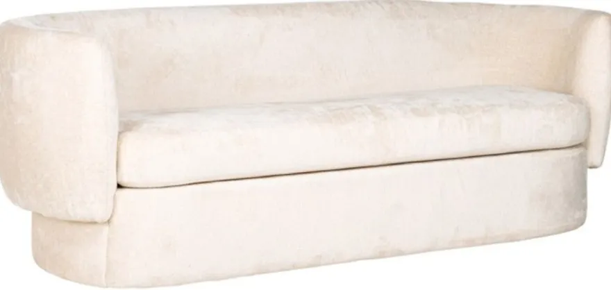 Casa Padrino Luxus Sofa Weiß 210 x 85 x H. 73 cm - Wohnzimmer Sofa - Wohnzimmer Möbel - Luxus Möbel - Wohnzimmer Einrichtung - Luxus Einrichtung - Luxus Qualität
