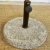 Casa Padrino Luxus Sonnenschirm mit Ständer Naturfarben 300 x 200 cm