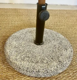 Casa Padrino Luxus Sonnenschirm mit Ständer Naturfarben 300 x 200 cm