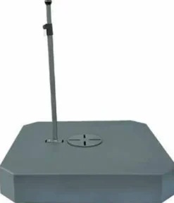 Casa Padrino Luxus Sonnenschirmständer Anthrazit - Fahrbarer Schirmständer mit Aluminiumhaube - 81 x 81 cm, 180 kg
