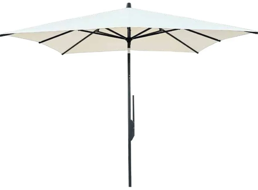 Casa Padrino Luxus Sonnenschirm Anthrazit / Grau - Runder Gartenschirm mit Aluminium Mast und Polyacryl Bezug - Durchmesser 300 cm