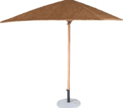Casa Padrino Luxus Sonnenschirm mit Ständer Braun 200 x 200 cm