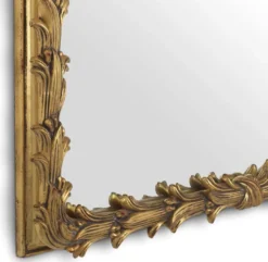Casa Padrino Luxus Spiegel Antik Gold 93 x 6,5 x H. 130 cm - Mahagoni Wandspiegel - Wohnzimmer Spiegel - Garderobenspiegel - Luxus Kollektion