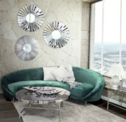 Casa Padrino Luxus Spiegel Ø 90 cm - Runder Wohnzimmer Wandspiegel - Garderoben Spiegel - Schlafzimmer Spiegel - Luxus Kollektion