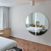 Casa Padrino Luxus Spiegel Ø 150 cm - Runder Wandspiegel mit LED Streifen - Wohnzimmer Hotel Restaurant Boutique Spiegel