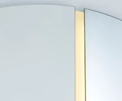 Casa Padrino Luxus Spiegel Ø 150 cm - Runder Wandspiegel mit LED Streifen - Wohnzimmer Hotel Restaurant Boutique Spiegel