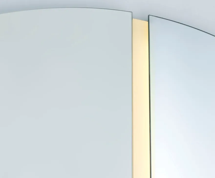 Casa Padrino Luxus Spiegel Ø 150 cm - Runder Wandspiegel mit LED Streifen - Wohnzimmer Hotel Restaurant Boutique Spiegel