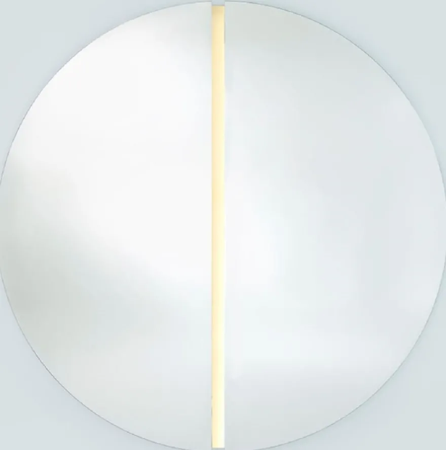 Casa Padrino Luxus Spiegel Ø 150 cm - Runder Wandspiegel mit LED Streifen - Wohnzimmer Hotel Restaurant Boutique Spiegel