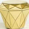 Casa Padrino Luxus Spiegelglas Beistelltisch / Hocker Gold 55 x 55 x H. 45 cm - Designermöbel