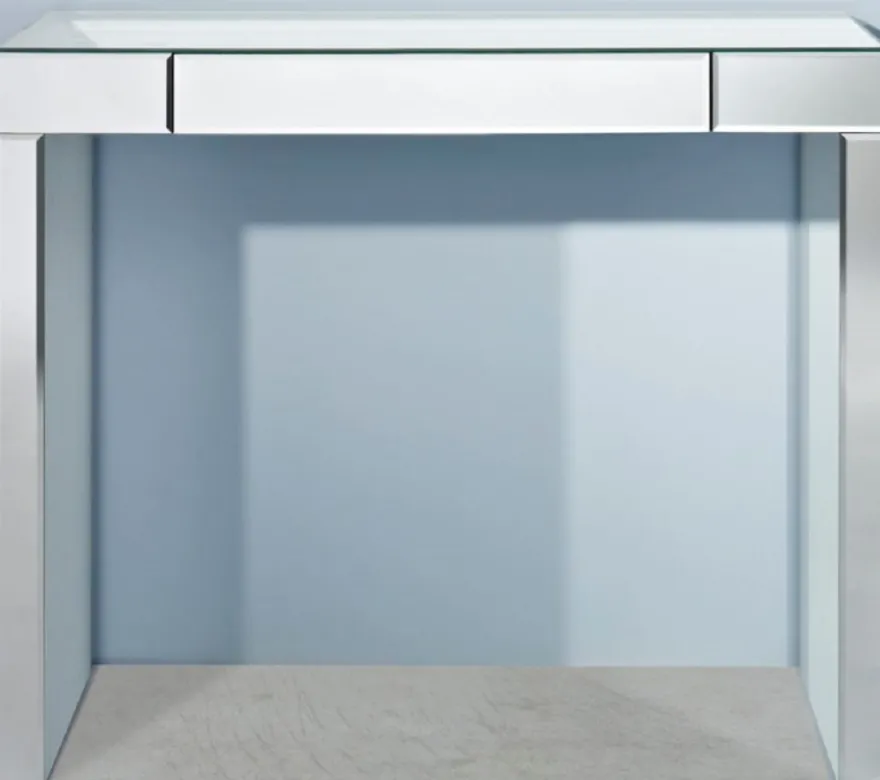 Casa Padrino Luxus Spiegelglas Konsole 100 x 30 x H. 83 cm - Konsolentisch mit Schublade - Luxus Möbel