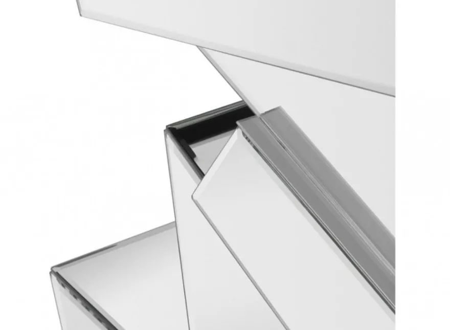 Casa Padrino Luxus Spiegelglas Konsole 120 x 40 x H. 90 cm - Glänzendes Designermöbel für gehobene Wohnräume