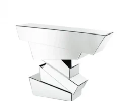 Casa Padrino Luxus Spiegelglas Konsole 120 x 40 x H. 90 cm - Glänzendes Designermöbel für gehobene Wohnräume