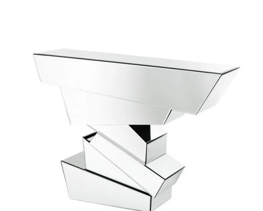 Casa Padrino Luxus Spiegelglas Konsole 120 x 40 x H. 90 cm - Glänzendes Designermöbel für gehobene Wohnräume