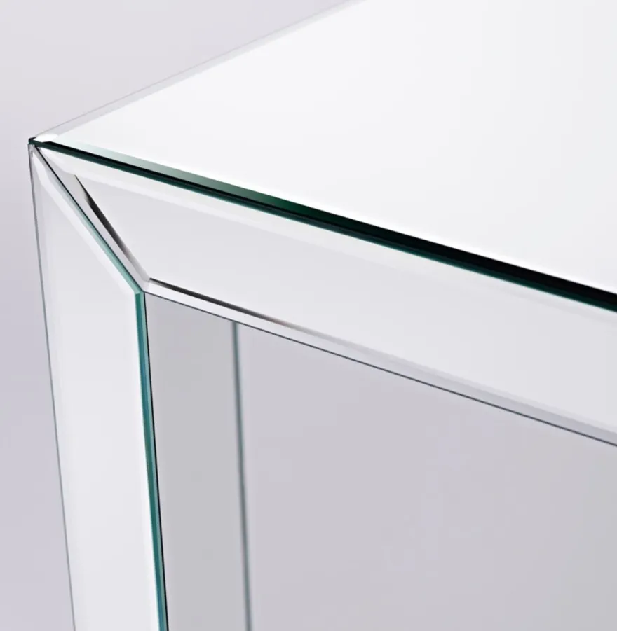 Casa Padrino Luxus Spiegelglas Beistelltisch im Würfel Design 46 x 46 x H. 48 cm - Designer Wohnzimmermöbel