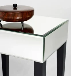 Casa Padrino Luxus Spiegelglas Beistelltisch 41 x 30 x H. 60 cm - Hotel Möbel