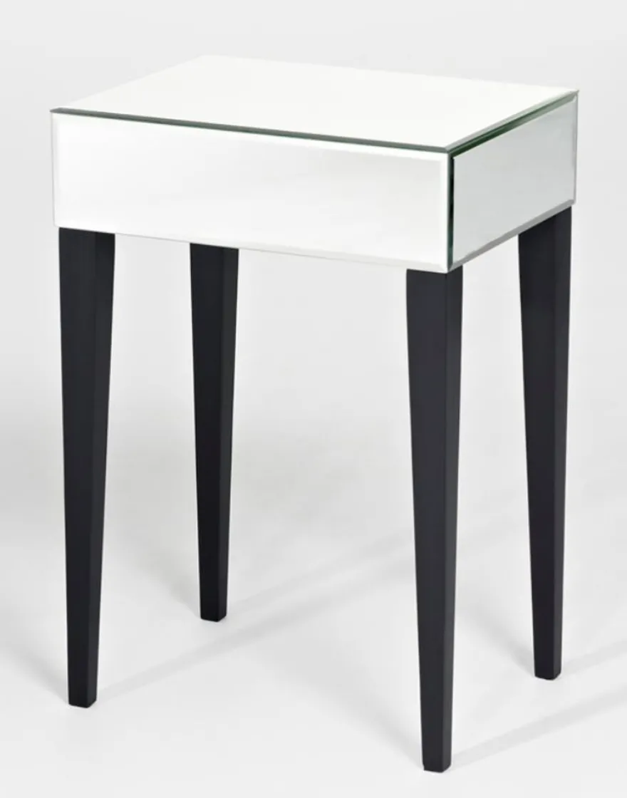 Casa Padrino Luxus Spiegelglas Beistelltisch 41 x 30 x H. 60 cm - Hotel Möbel