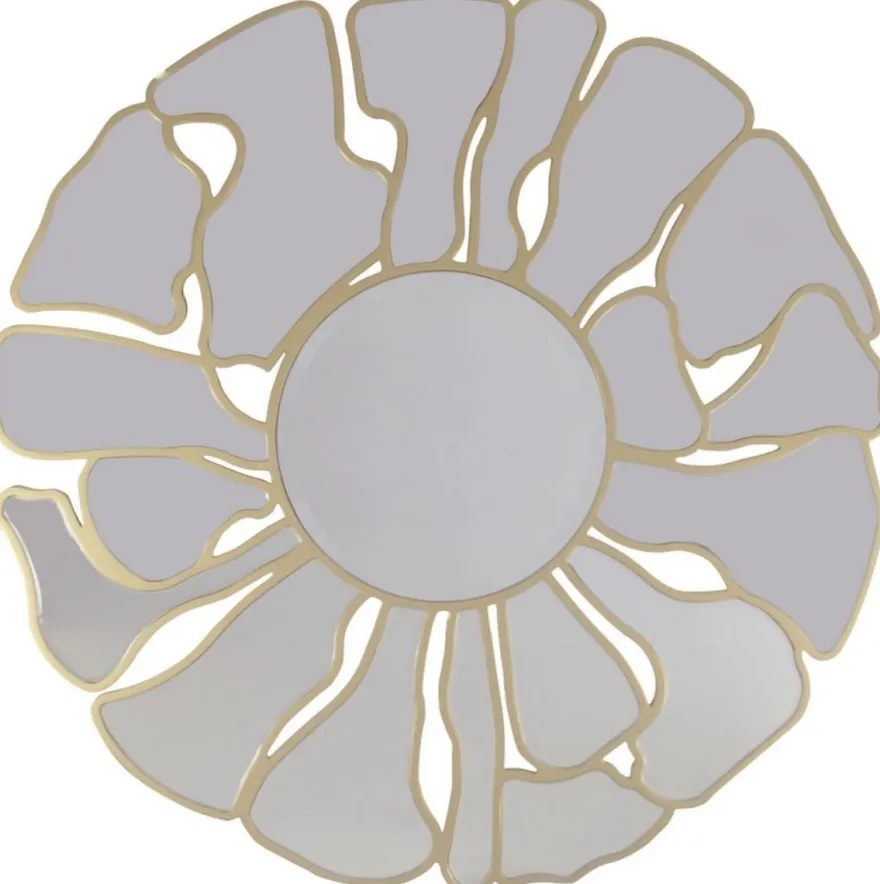 Casa Padrino Luxus Spiegel Gold Ø 92 cm - Runder Wohnzimmer Wandspiegel - Garderoben Spiegel - Schlafzimmer Spiegel - Luxus Kollektion