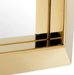 Casa Padrino Luxus Spiegel Gold 31 x 7 x H. 31 cm - Edelstahl Wandspiegel