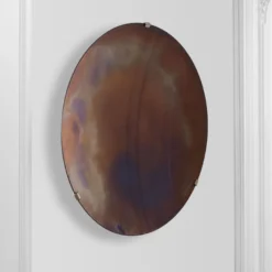 Casa Padrino Luxus Spiegel Lila Ø 104 cm - Runder konkaver Wandspiegel mit Wandhalterung - Luxus Kollektion