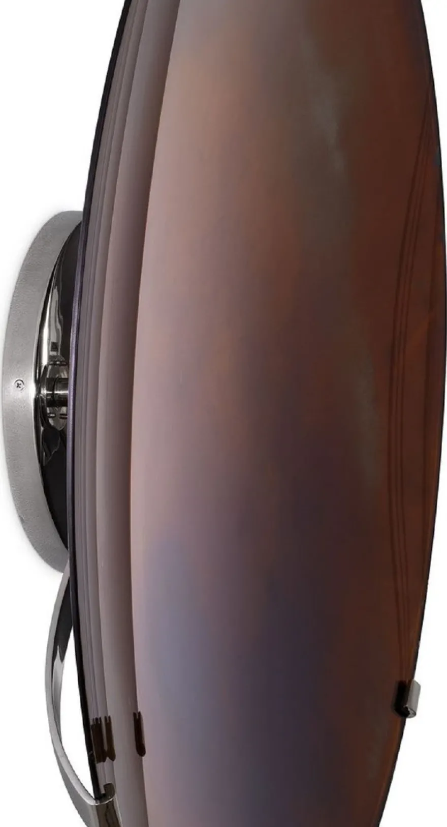 Casa Padrino Luxus Spiegel Lila Ø 104 cm - Runder konkaver Wandspiegel mit Wandhalterung - Luxus Kollektion