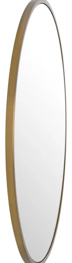 Casa Padrino Luxus Spiegel Messingfarben Ø 120 cm - Runder Edelstahl Wandspiegel - Garderoben Spiegel - Wohnzimmer Spiegel - Schlafzimmer Spiegel - Luxus Kollektion