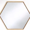 Casa Padrino Luxus Spiegel mit natufarbenem Holzrahmen 52 x H. 45 cm - Wohnzimmer Wandspiegel