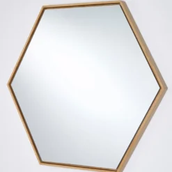 Casa Padrino Luxus Spiegel mit natufarbenem Holzrahmen 52 x H. 45 cm - Wohnzimmer Wandspiegel