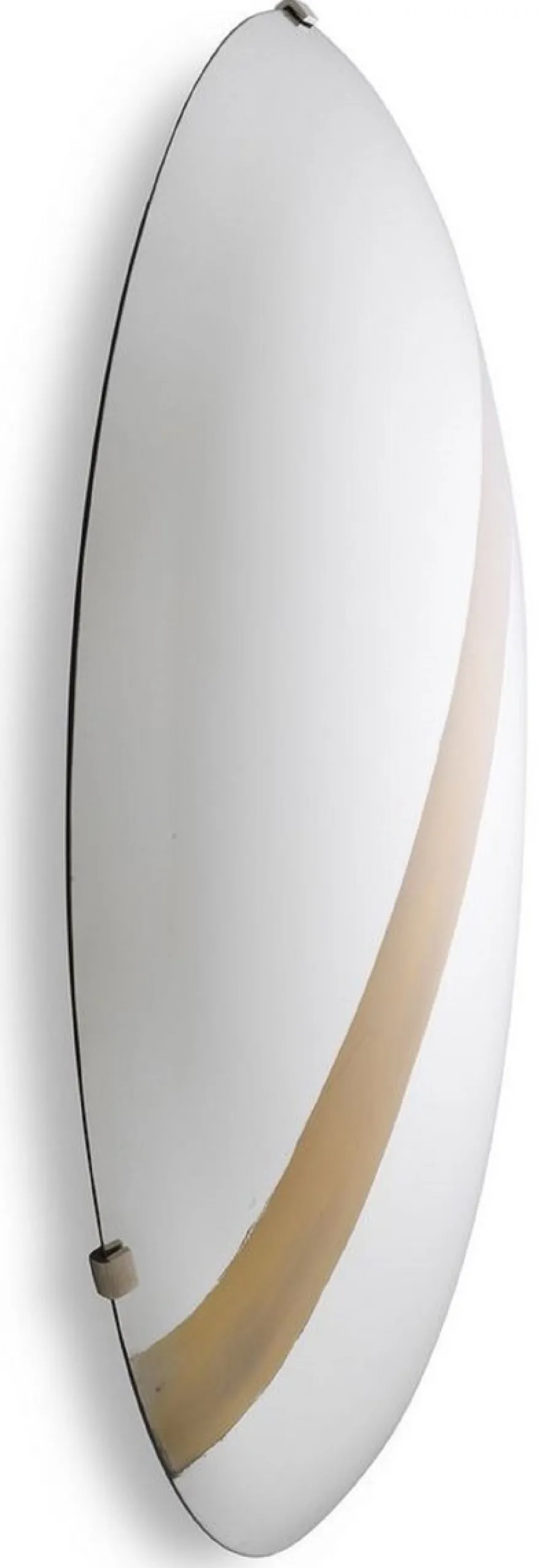 Casa Padrino Luxus Spiegel mit goldenem Streifen Ø 119 cm - Runder konkaver Wandspiegel mit Wandhalterung - Luxus Kollektion