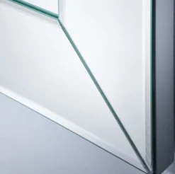 Casa Padrino Luxus Spiegel mit Aluminiumrahmen 100 x H. 200 cm - Garderobenspiegel - Wohnzimmer Spiegel - Schlafzimmer Spiegel - Luxus Qualität