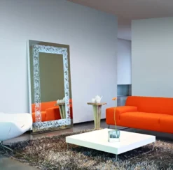 Casa Padrino Luxus Spiegel mit Licht und Fernbedienung 107 x H. 182 cm - Luxus Qualität