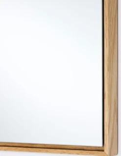 Casa Padrino Luxus Spiegel mit natufarbenem Holzrahmen 35 x H. 130 cm - Wohnzimmer Wandspiegel