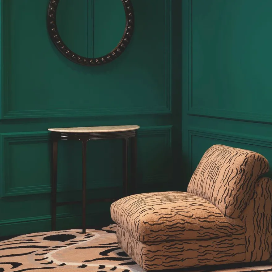Casa Padrino Luxus Spiegel Schwarz Ø 80 cm - Runder Luxus Wandspiegel