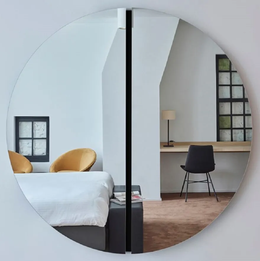 Casa Padrino Luxus Spiegel Schwarz Ø 150 cm - Runder Wandspiegel - Wohnzimmer Hotel Restaurant Boutique Spiegel