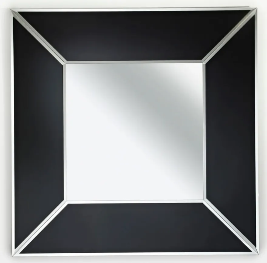Casa Padrino Luxus Spiegel Schwarz 90 x H. 90 cm - Luxus Möbel & Accessoires