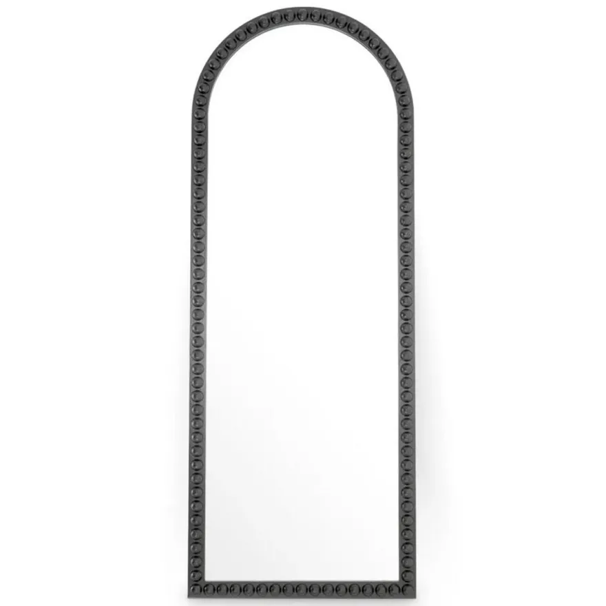Casa Padrino Luxus Spiegel Schwarz H. 245 cm - Großer Luxus Wandspiegel