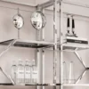 Casa Padrino Luxus Spiegel Set Silber - 2 Tischspiegel mit konvexem Spiegelglas - Deko Accessoires